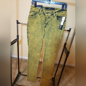 PZI Jeans Yellow acid wash Skinny